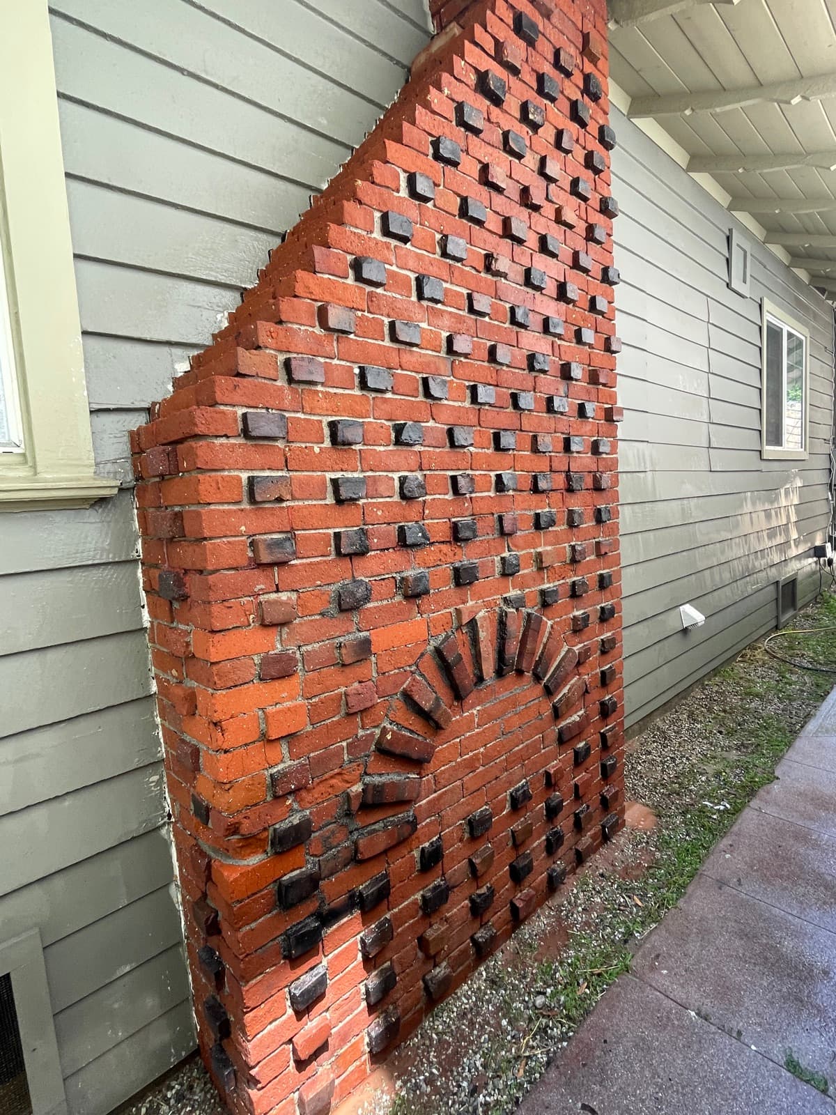 Decorative brick walkway restored