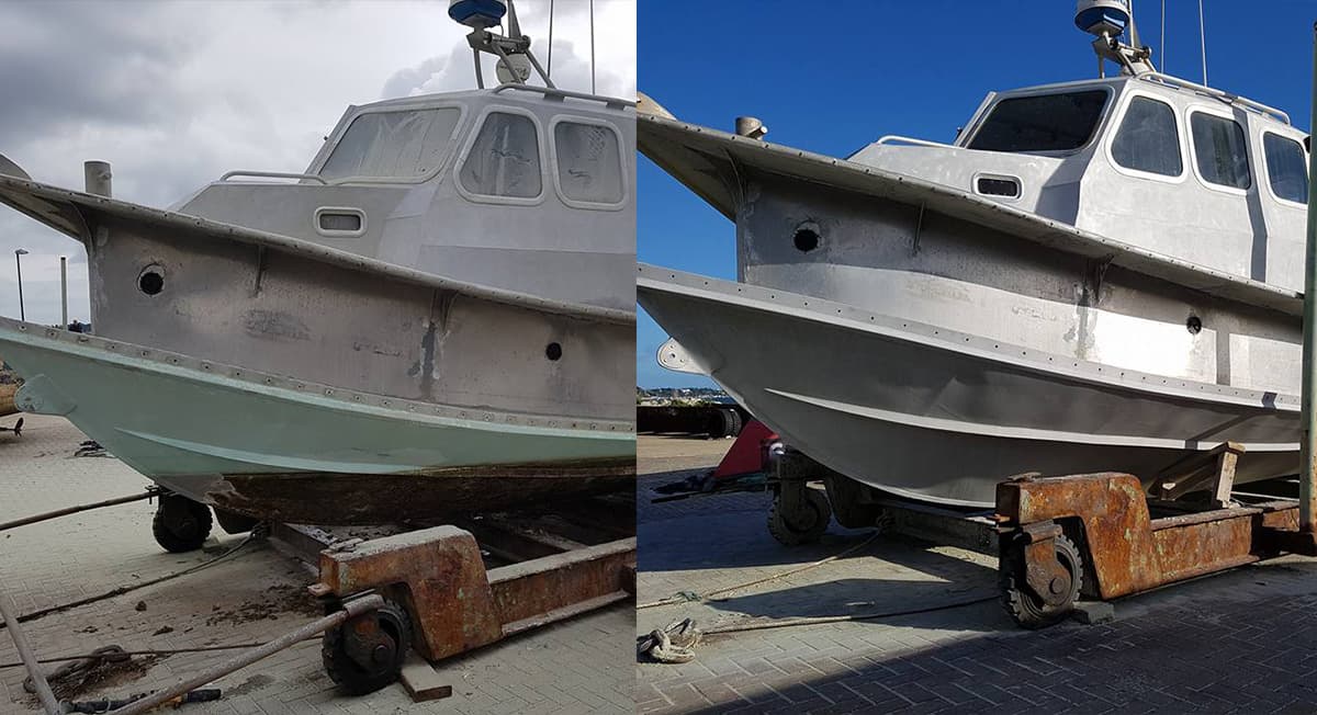 Marine dustless blasting