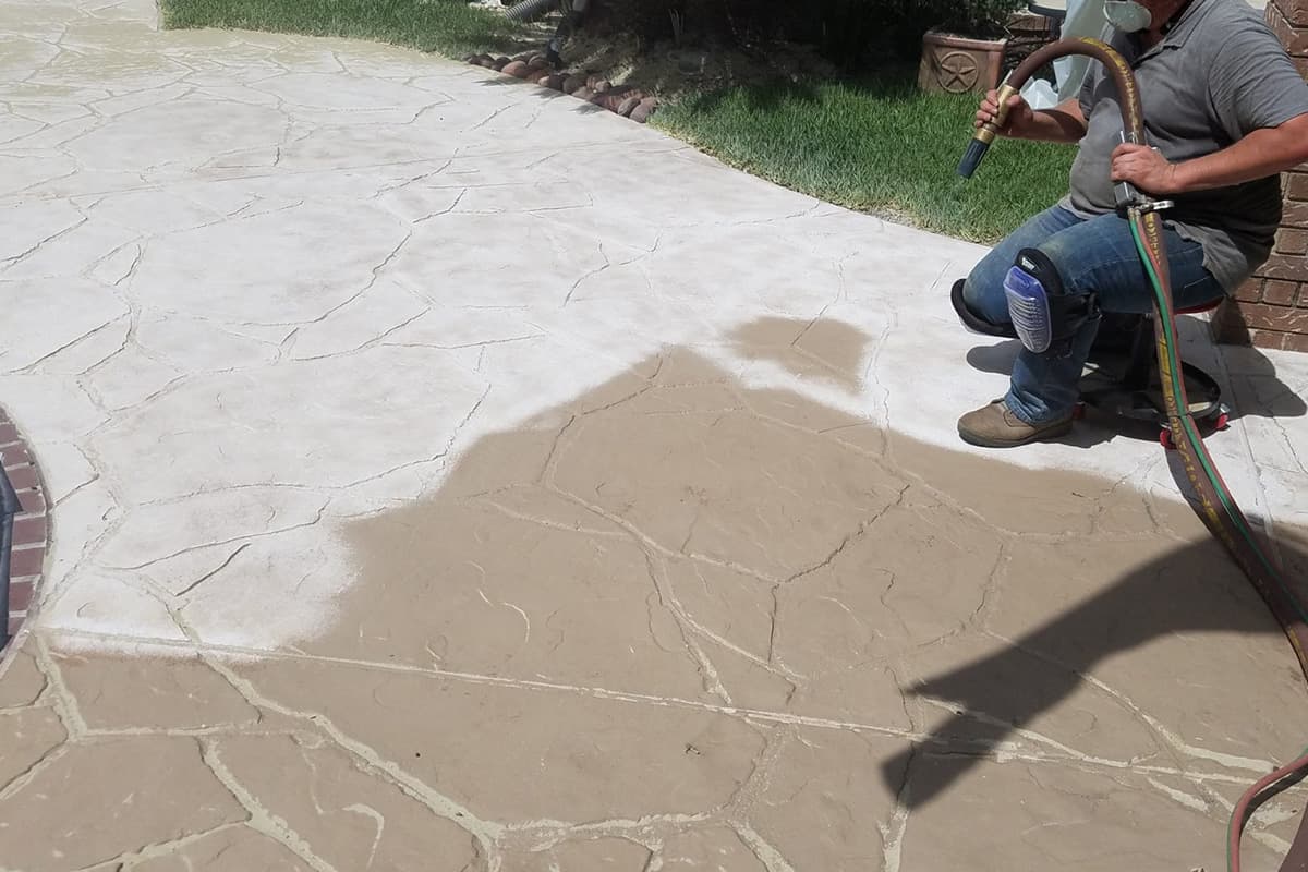 Patio blasting