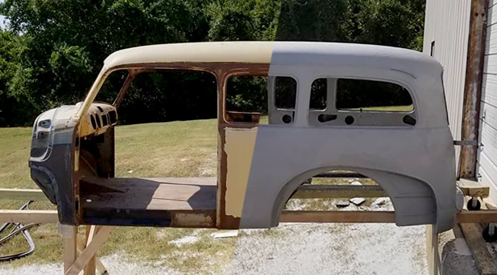 Powder coating removal