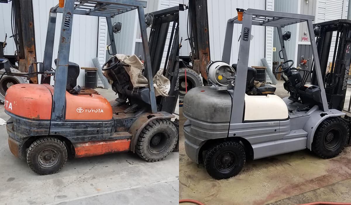 Structural steel blasting