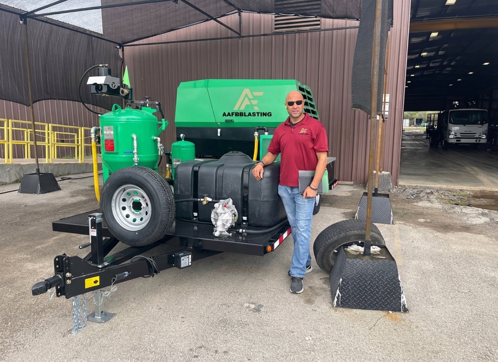 AAFB Blasting at work